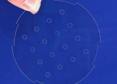 China 40/60 92% Transparent Quartz Glass Substrate With Laser Drill Holes for sale