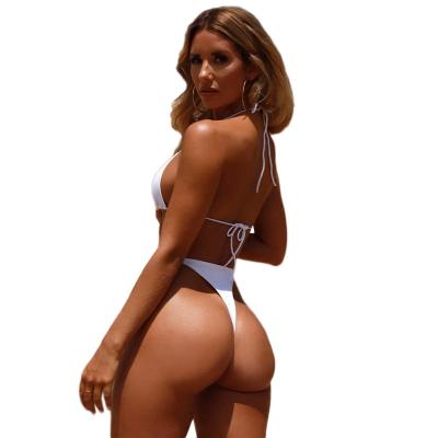 China Solid Color Viable Swimsuit Split Sexy Women's Swimwear Bikini Swimwear Set Bikini Set for sale