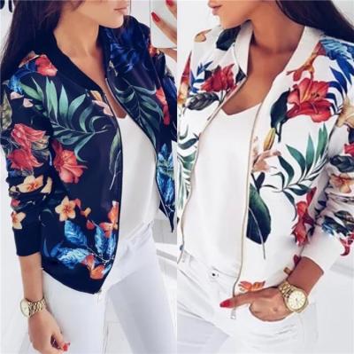 China 2022 Viable Hot Sale Women's Color Fashion Autumn Coat Digital Printing Jacket Short for sale