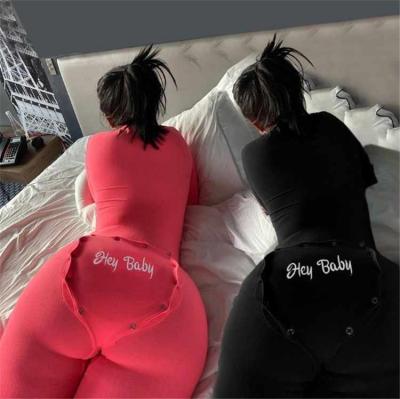 China QUICK DRY Women Pajamas Long Sleeve Hey Adult Baby With Butt Fin Pajamas For Women Nightgowns for sale