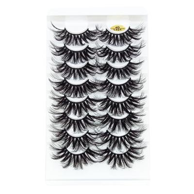 China Wholesale natural long extended version eight pair false eyelashes deeply curled single natural fiber false eyelash fan eyelashes for sale