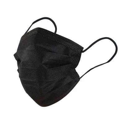 Cina 3Ply Dust Face Mask Black Medical Surgical Mask Disposable Surgical Mask With Earloop in vendita