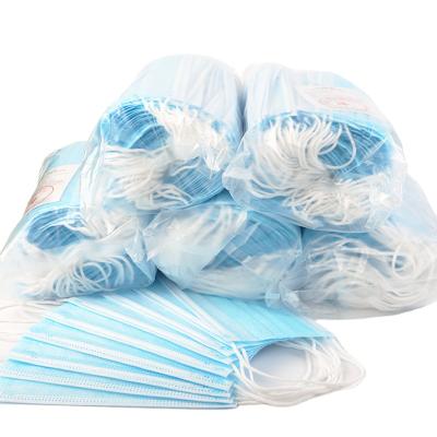 China China factory mass production 3-ply disposable stock nonwoven face mask for sale