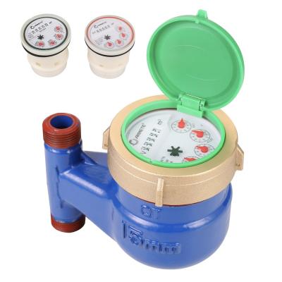 China Brass Body Plastic /Nylon Body/Cast Iron Class B DN15-DN25 Water Meter Vertical Type (Cast Iron Body) Multi Semi Fluid Spray Type for sale