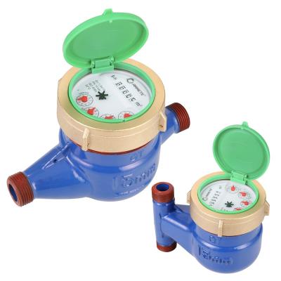 China Vertical And Horizontal Multi Quality Water Meter Household Half Inch Parameter Dry Dial Install Multi Jet Flow Water Meter for sale