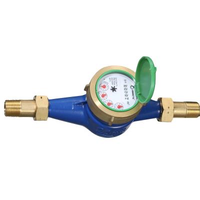 China Household Brass Water Meter / Cast Iron Plastic Water Meter /Nylon Body Brass Body (Multi-jet) DN15 for sale