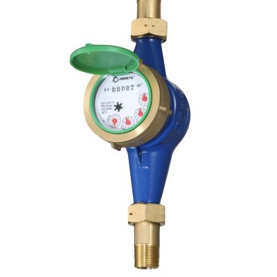 China Brass body /Nylon body/Ningbo plastic cast iron factory price of multi-jet type water meter DN15 intelligent flow meter wholesale type water meter with free water meteraccessories for sale