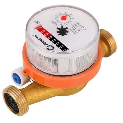 China Residential Dry Chamber Dial Brass Jet Water Meter Vane Wheel Single 15mm-20mm Customized Support Mechanical Vane Wheel Water Meter for sale