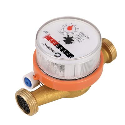 China Single Residential House Jet Water Meter Vane Wheel Dry Dial Brass /Plastic /Stainless Support Steel 15mm-20mm Customized Mechanical Water Meter for sale