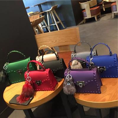 China Fashion 2021 New Ladies PVC Transparent Cross Shoulder Bags Jelly Girl Purse Handbag Rainbow - Body Colorful Handbags for sale