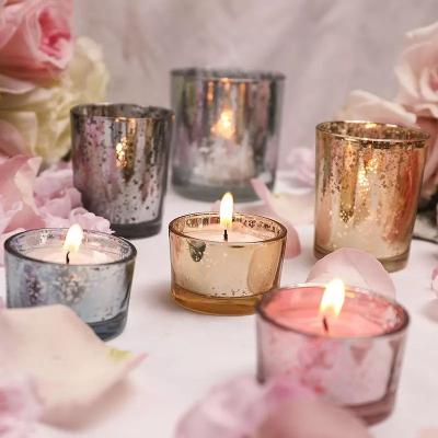 China Home Decoration 100ml 250ml 500ml Matte Pink Black Green Clear Amber Customer Label Empty Candle Holder Glass Jars With Metal Lids for sale