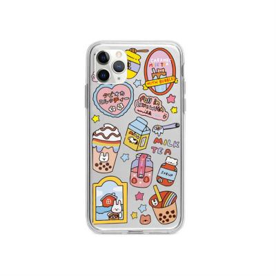 China Anti-fall Cute Cartoon Design Shock Absorbing Clear Phone Case Cover For iPhone 12 Pro Max for sale