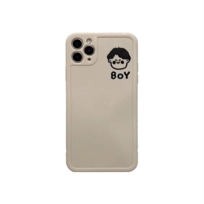 China Cartoon shockproof style little girl little boy couples creative shape mobile phone for iphone 12 max pro for sale