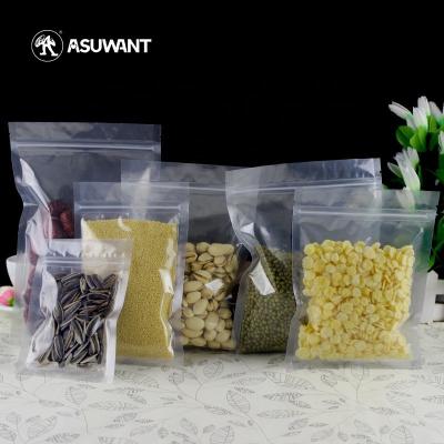 China Eco-Friendly Multi-Layer Transparent Food Moisture-Proof Clear Vacuum Mylar Zipper Storage Plastic Bags for sale