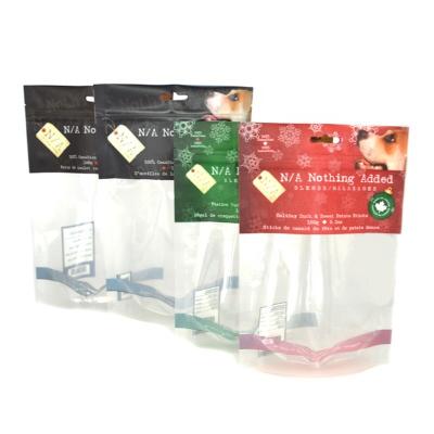 China 10 Kg Pet Food Side Transparent Plastic Nuts Moisture Proof Packaging Zipper Bag With Clear Window For Dog Food for sale