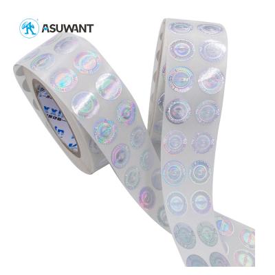 China Waterproof Manufacturer Custom Printing Label Holographic Packaging Labels Security Waterproof Self Adhesive Hologram Security Stickers for sale