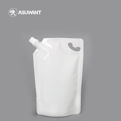 China BIODEGRADABLE Liquid Spouted Stand Up Pouch Custom Special Shaped Plastic Aluminum Foil Bags With Suction for sale