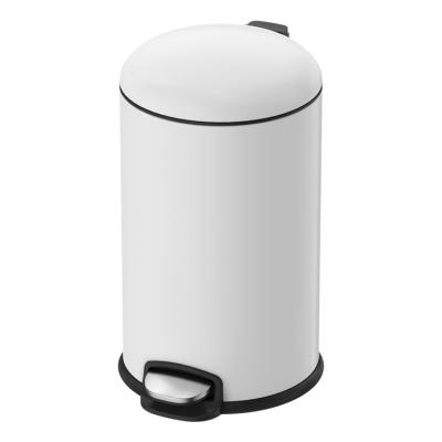 China 3L 5L 8L 12L 20L 30L Stainless Steel Sustainable Home Office Round Pedal Trash Can for sale