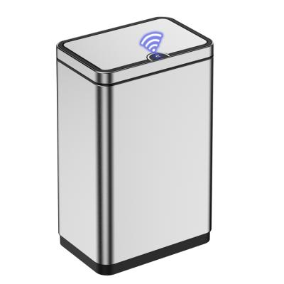 China Sustainable 16L Smart Stainless Steel Recycle Bin Intelligent Sensor Can For Hotel for sale