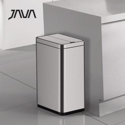 China 16L Trash Bin Sensor Rubbish Bin Waste Bin Livable Luxury Waterproof Trash Can 410 Stainless Steel for sale