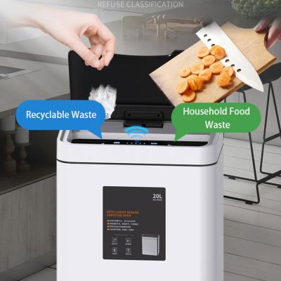 China Sustainable Household 50L Kitchen Touchless Automatic Trash Can With Sensor Waste for sale