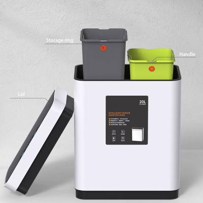 China Motion Sensor Sustainable Trash Bin Automatic Smart Waste Recycle Dust Bin for sale