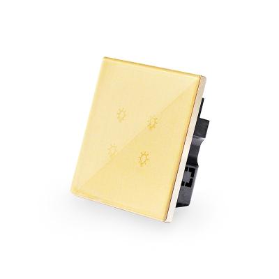 China best quality pc+abs+ ce rohs ce rohs touch wifi rf 4 band high end smart switch two way wall glass lamp switch for sale