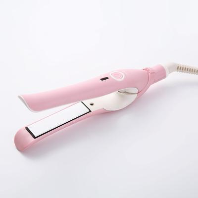 China Gloss + Ceramic Alloy Teejoin Mini Hot Iron Straightener Flat Iron Hair Flattener 450 Degree Titanium Flat Iron for sale