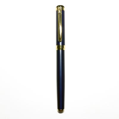 China Fluently Writing Business Office Personalized Gift Black Brass Promotional Roller Pen With Custom Logo for sale