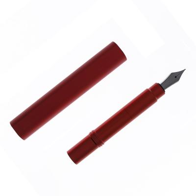 China Fluently Writing Aluminum Alloy Girl Like Red Color 0.38MM Fountain Pen Cable Seed OEM For Writing Logos for sale