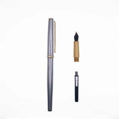 China Fluent Writing Modern Fashion Custom Logo Calligraphy Ink Fountain Pen Brass For Business Corporate Pen for sale