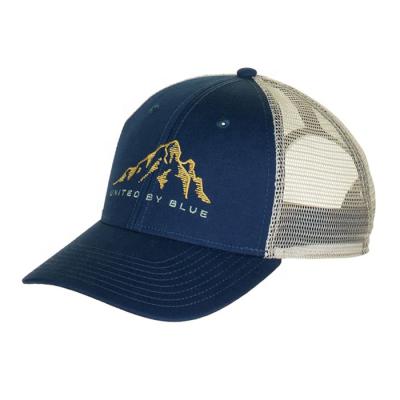 China Custom Embroidery Logo Navy Blue Mesh Trucker Hat COMMON for sale