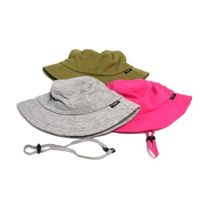 China Soft and Comfortable Soft and Comfortable Tank Top Cotton Kids Bucket Hats with Detachable String for sale