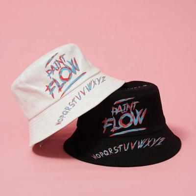 China Custom Printed Fashion Wholesale Cotton Bucket Hats Streetwear Hats for sale