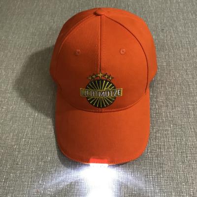 China COMMON Accept Low MOQ Custom LED Hat Cotton Baseball Cap With Embroidery Logo for sale