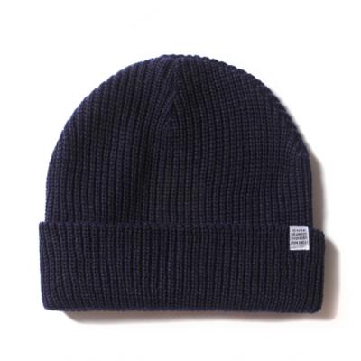 China JOINT Unisex Warm Plain Knitted Skullcap With Custom Label Sewing for sale