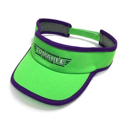 China Lightweight Character Embroidery Dry Fit Polyester Sports Visor With Custom Logo for sale