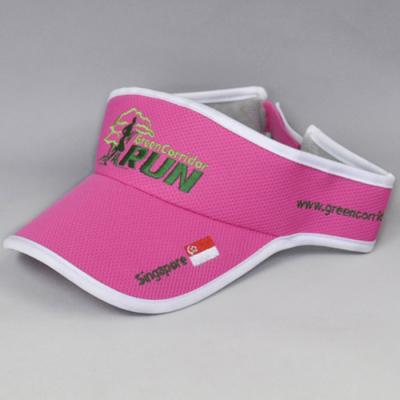 China Striped Free Sample Customize Embroidery Logo Lightweight Quick Dry Stock Visor for sale