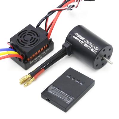 China Vehicles & Rc Remote Control Toys Waterproof 3650 Brushless ESC Programmer 3900KV RC Motor 60A Combo Set For 1/10 RC Car Truck for sale