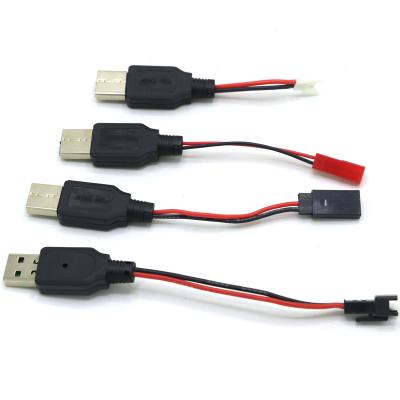 China RC USB Battery Charger Charging 3.7V Lithium Battery Charger USB Cable to JST /SM/Futaba Plug for 3Rc Drone Quadcopter for sale