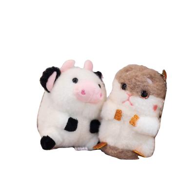 China Wholesale Custom Lovely Mini Plush Little Stuffed Rabbit, Alpaca, Hamster, Squirrel, Panda, Dairy Farms Forest Animal Head Chain Toy for sale