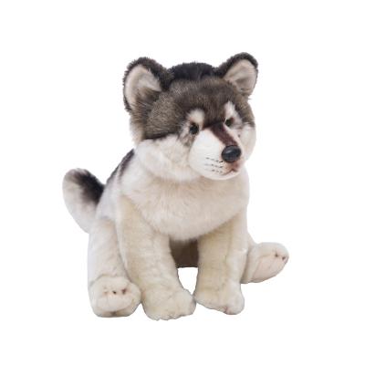 China Realistic Wolf Plush Stuffed Animal Big Soft Toy Wolf As Gifts For Sale for sale