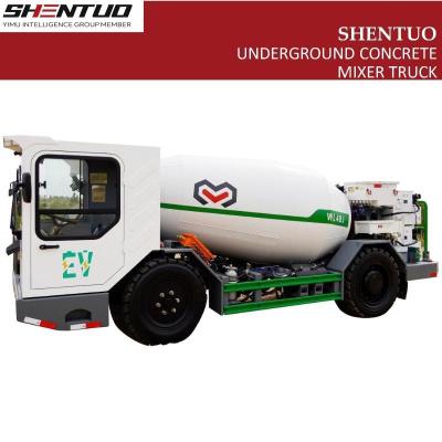 China                  Underground Mining Equipment Electric Drive Concrete Mixer 4× 2 4m3 Electric Cement Mixer Truck              for sale