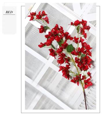 China Artificial Flowers for Wedding Rayon Ceremony Flower Outdoor Decorations HC1811 Family Red Garden Wedding Party Flower Plum Triangle Christmas Rose for sale