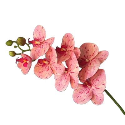 China Home Floral Decoration HC1840Wholesale High-Grade Event Most Beautiful Artificial Flowers 7 Butterfly Orchids 3D Printing Real Touch Household Flower Latex for sale