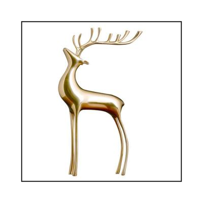 China HC0030 Europe metal decoration son crafts and easy cost effective christmas metal mother deer crafts decorative craft sale for sale