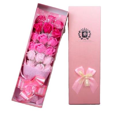 China Wedding Valentine's Day Christmas Rose Gift Box HC1907 Wholesale 18 Soap Rose Bouquets Gifts Soap Rose Gift Boxes For Girlfriend Soap Flowers For Girlfriend wife valentine gifts for sale