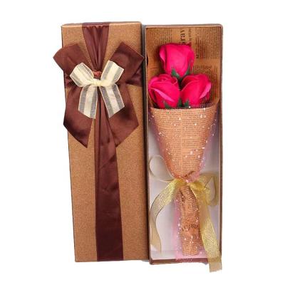 China Wholesale Handmade Holiday Soap Flower Gift Box HC1910 Multicolor Soap Rose Gift Box Christmas Valentine's Day Mother's Day New Year Gift for sale