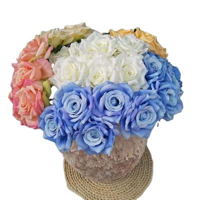 China Wedding Party Home Decoration Rose Artificial Flower Large Rose Bouquet HC2100 Wholesale Simple Wedding Crimping Valentine's Day Home Decoration for sale