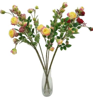 China Wedding party home decoration rose bouquet HC2101 wholesale wedding stage home decoration 7 environmental protection artificial roses flowers for sale